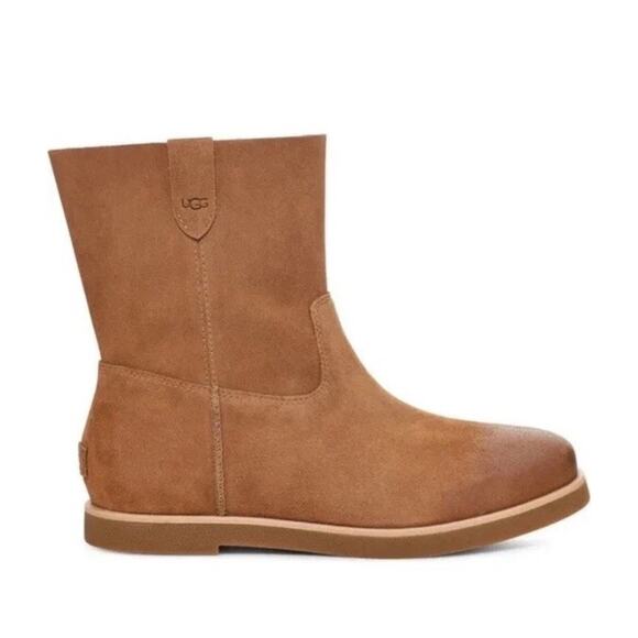 UGG Classic Rustic Josefene Short Suede Boot CHESTNUT Brown Size 6.5 - Picture 1 of 11